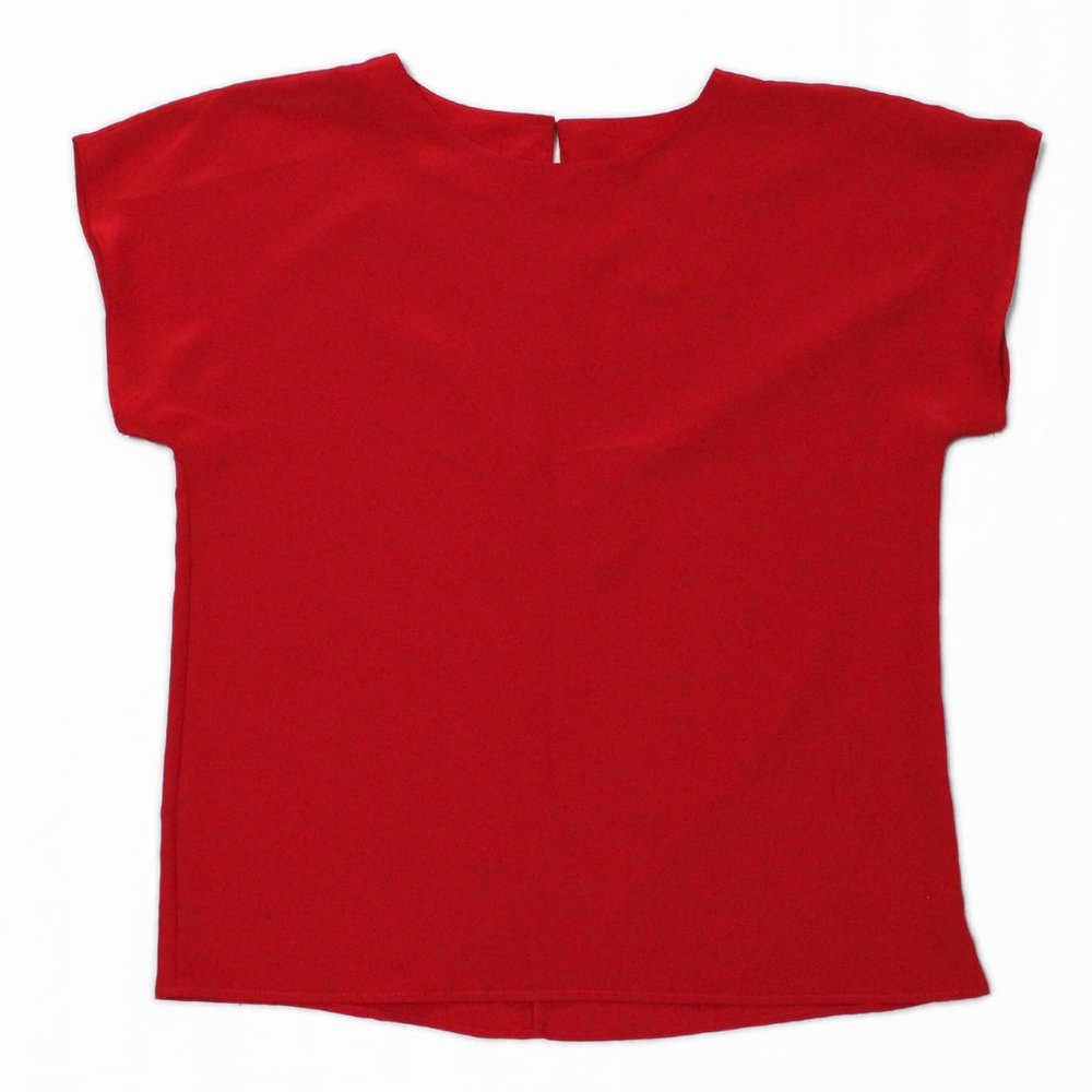 VINTAGE Red Inner Visions by Ship'n Shore Top